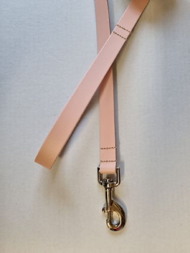 Dog Leads - Leather - Approx. 40 inch (110cm) length x 3/4 inch (19mm) width - Baby Pink